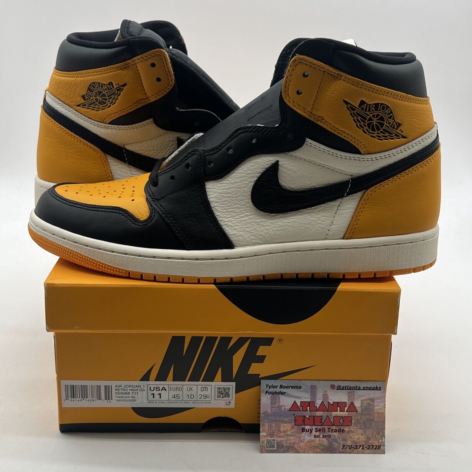 Size 11 - Air Jordan 1 Retro OG High Yellow Toe (555088-711)