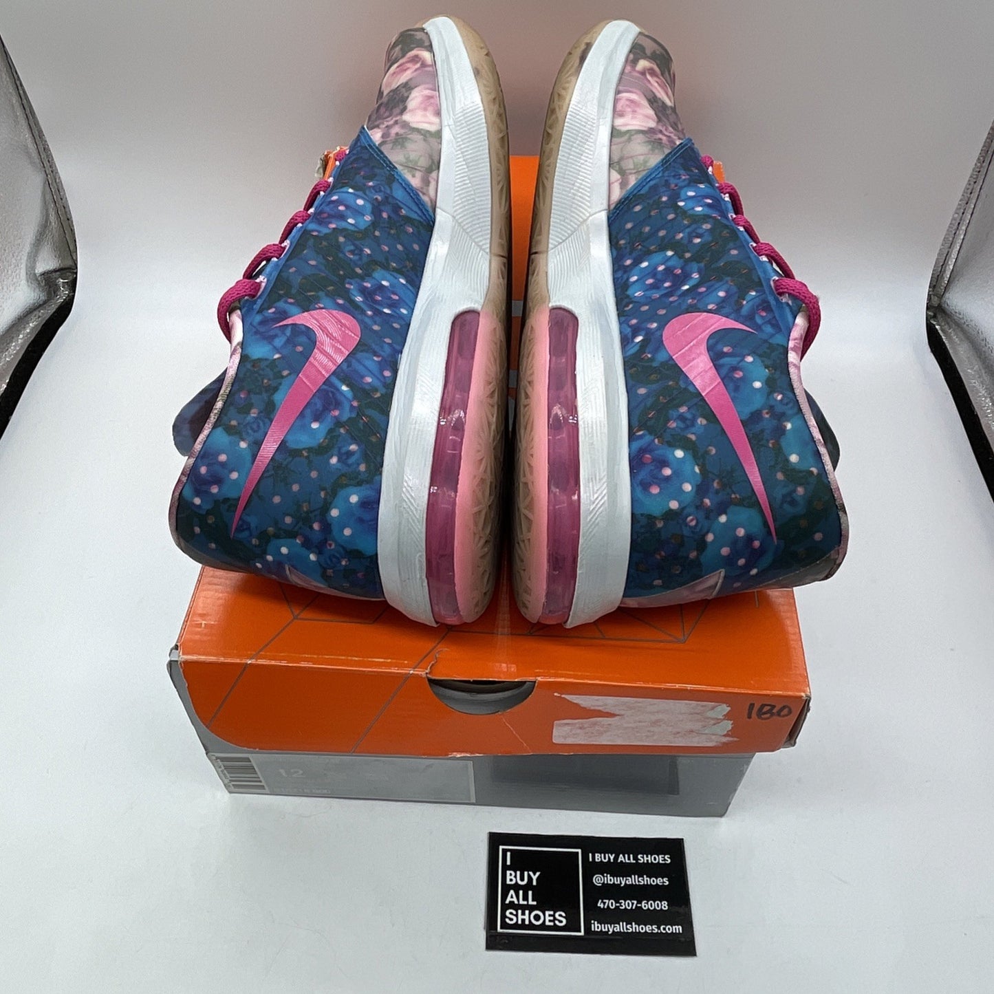 Size 12 - Nike KD 6 Supreme Aunt Pearl Blue Purple Leather (618216-600)