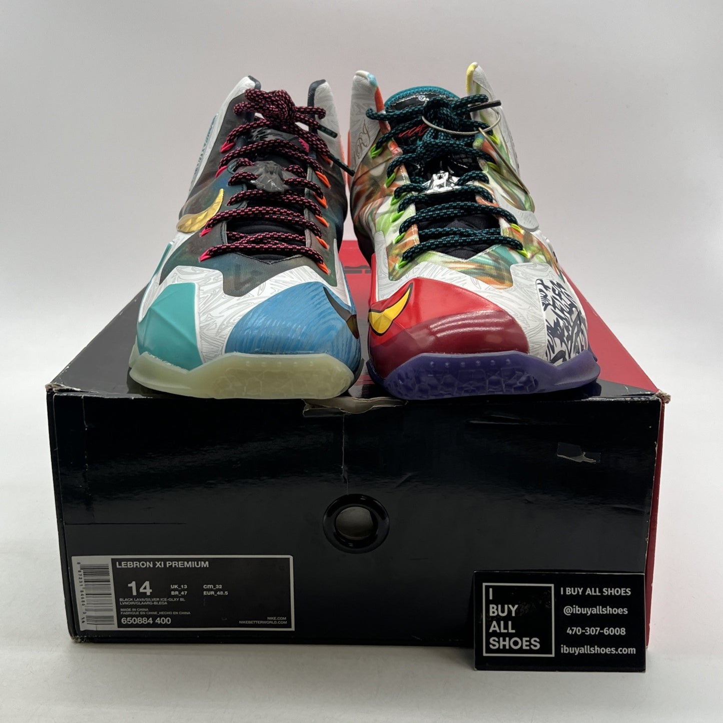 Size 14 - Nike LeBron 11 Premium What The LeBron (650884-400)