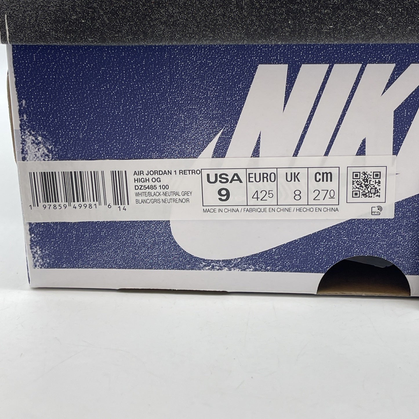 Size 9 - Air Jordan 1 Retro OG High Rare Air Deep Royal Blue (DZ5485-100)