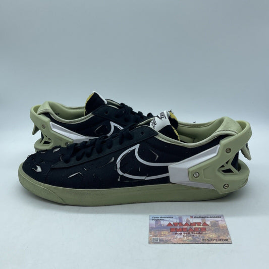 Size 11.5 - Nike Acronym x Blazer Low Black Olive Aura Black White (DO9373-001)