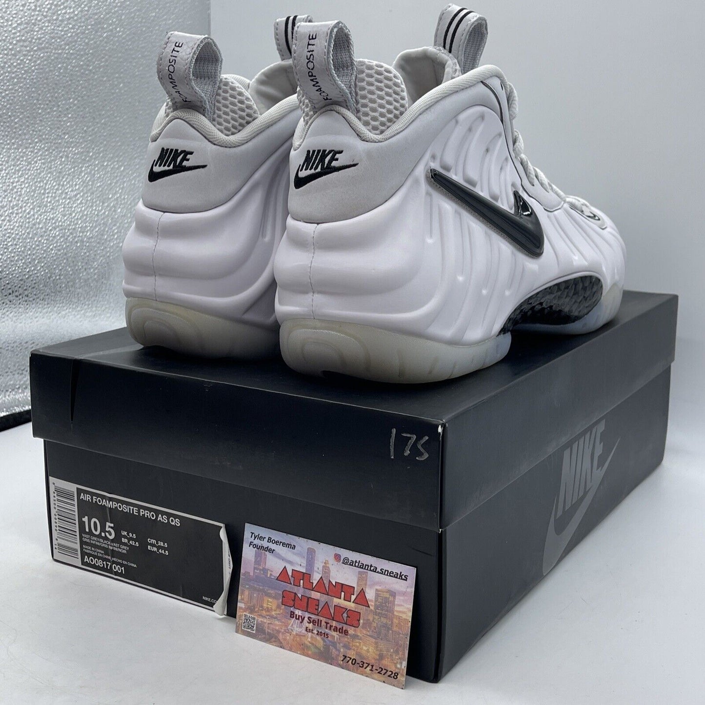 Size 10.5 - Nike Air Foamposite Pro All-Star Swoosh Pack Leather (AO0817-001)