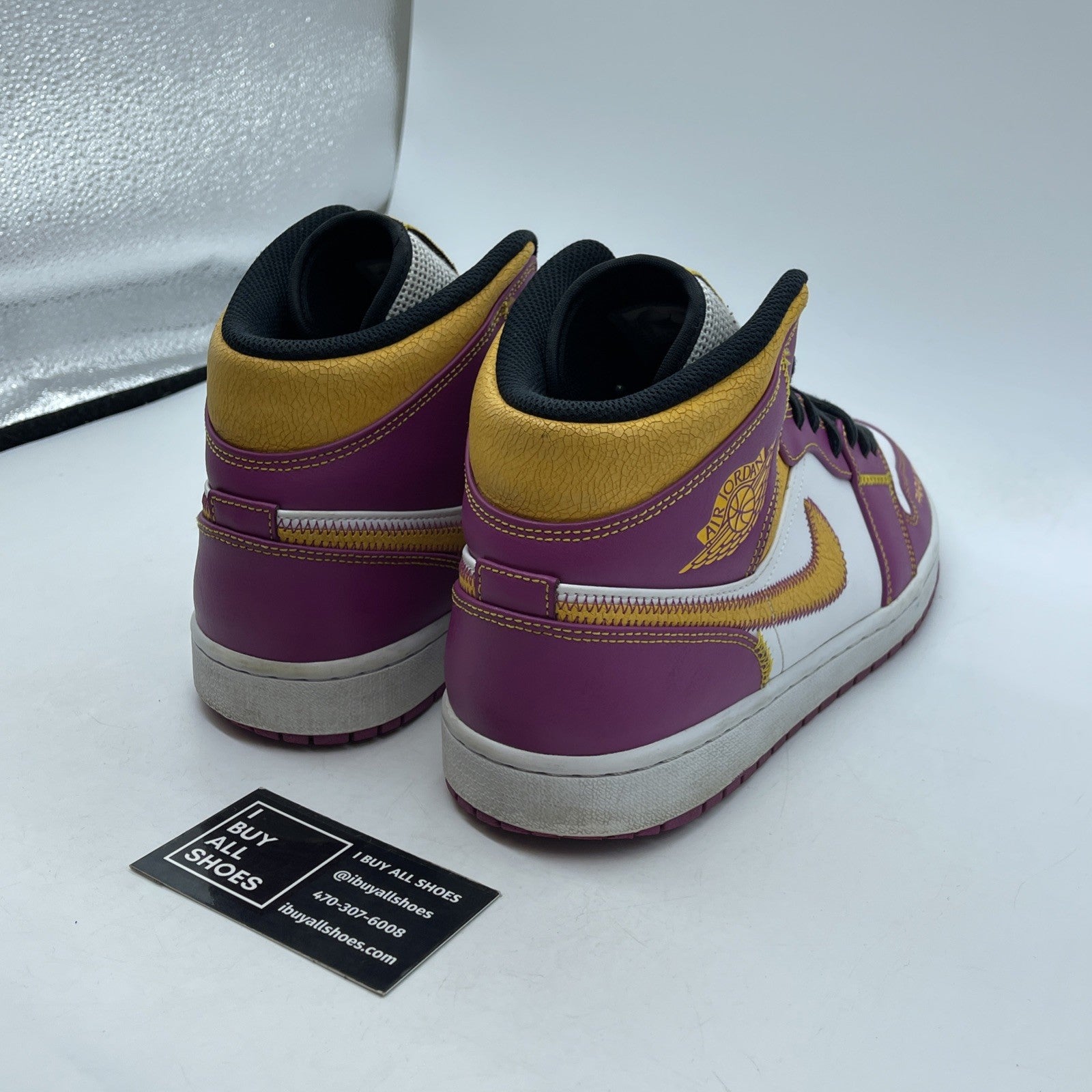 Size 11 - Air Jordan 1 Mid Día de Muertos White Purple Leather (DC0350-100)