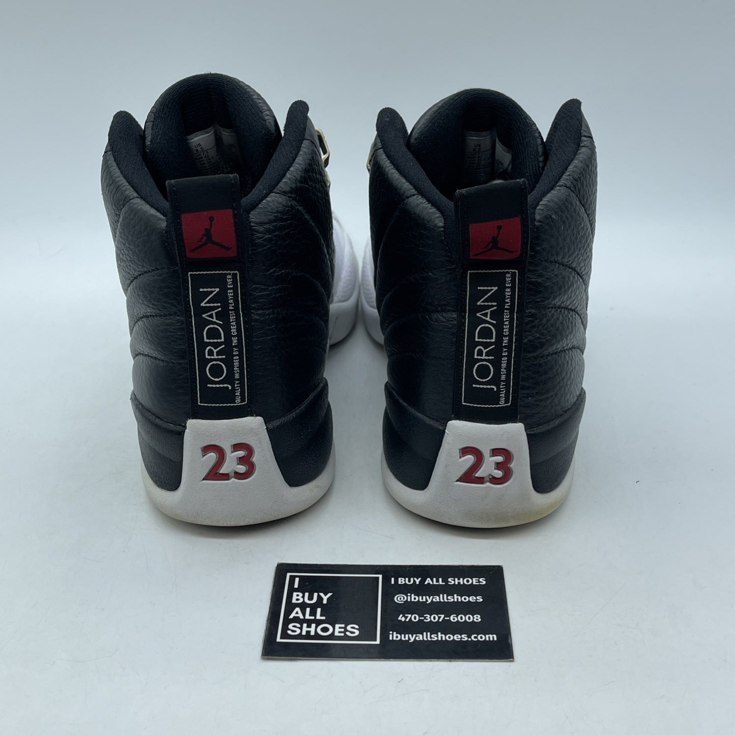 Size 8 - Jordan 12 Retro Mid Playoff Black White Grey Leather (CT8013-006)