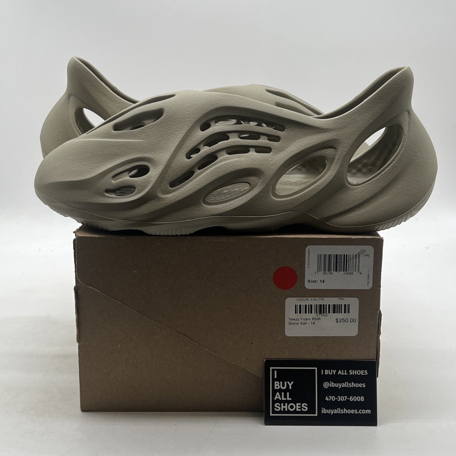 Size 14 - adidas Yeezy Foam RNR Stone Salt (GV6840)