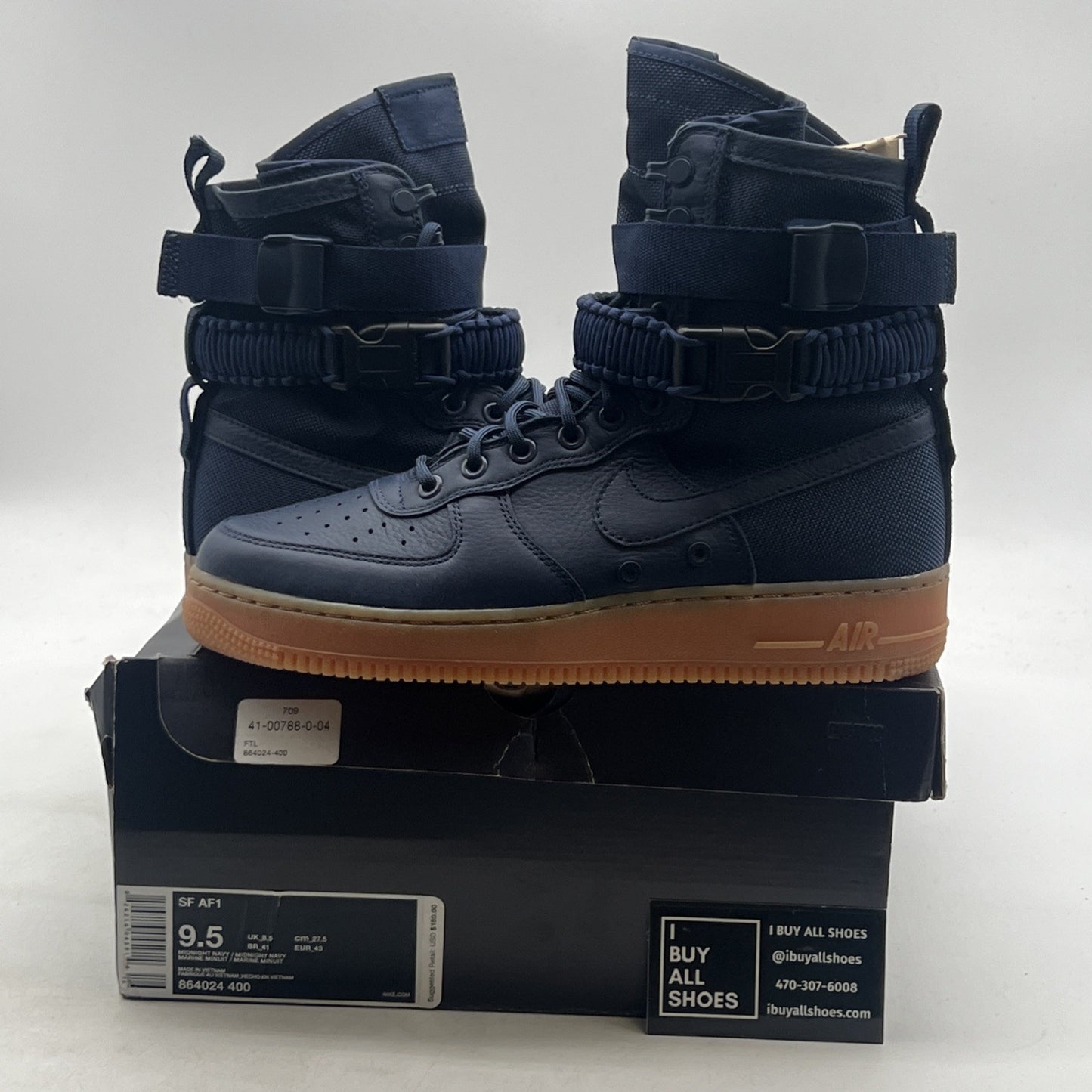 Size 9.5 - Nike Air Force 1 Midnight Navy (864024-400)