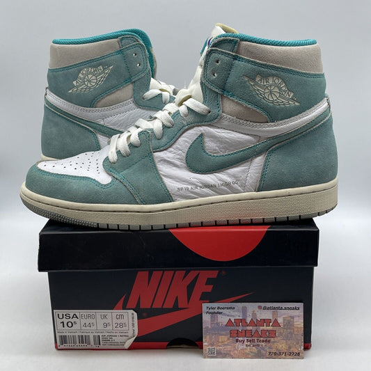 Size 10.5 - Jordan 1 Retro OG High Turbo Green White Suede Leather (555088-311)