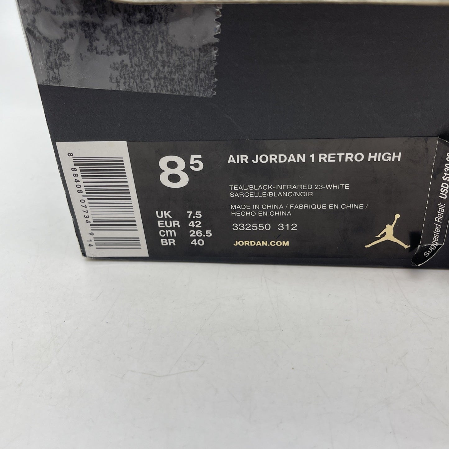 Size 8.5 - Air Jordan 1 Retro High Russell Westbrook Blue Suede (332550-312)