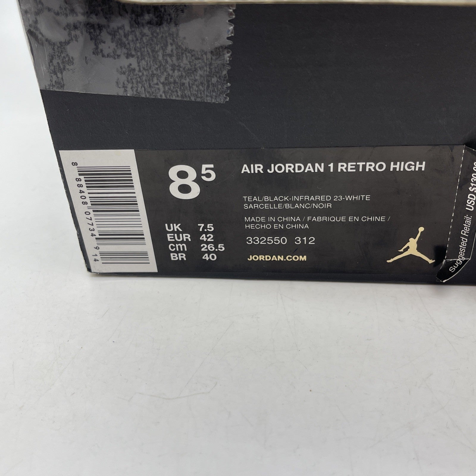 Size 8.5 - Air Jordan 1 Retro High Russell Westbrook Blue Suede (332550-312)