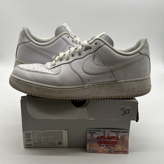 Size 10.5 - Nike Air Force 1 '07 Low Triple White (CW2288-111)