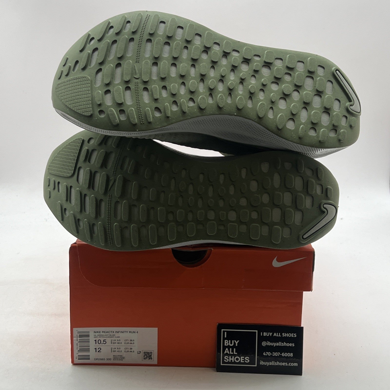 Size 10.5 - Nike ReactX Infinity Run 4 Oil Green (DR2665-300)