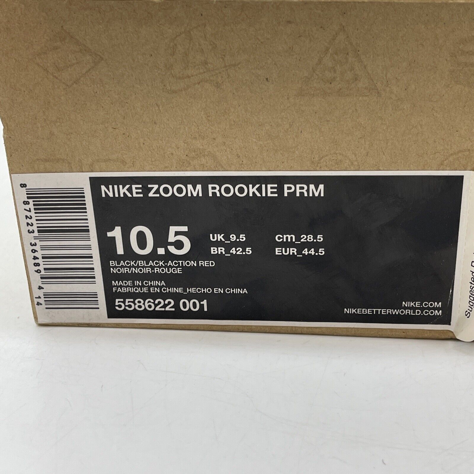 Size 10.5 - Nike Zoom Rookie Prm Galaxy Black Pod Blue Purple Suede (558622-001)