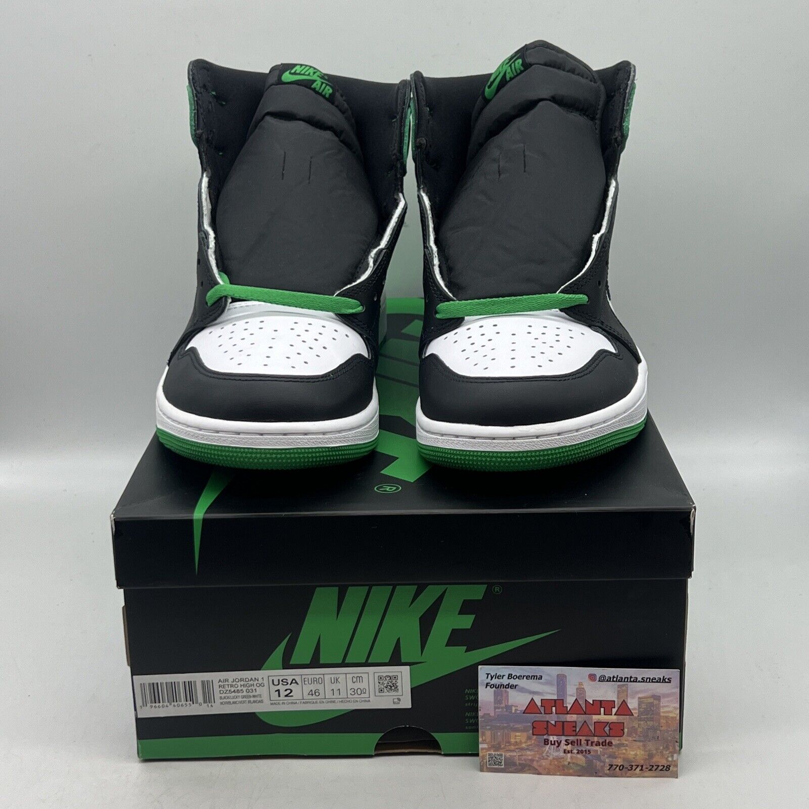 Size 12 - Jordan 1 Retro OG High Lucky Green Brand New Og All