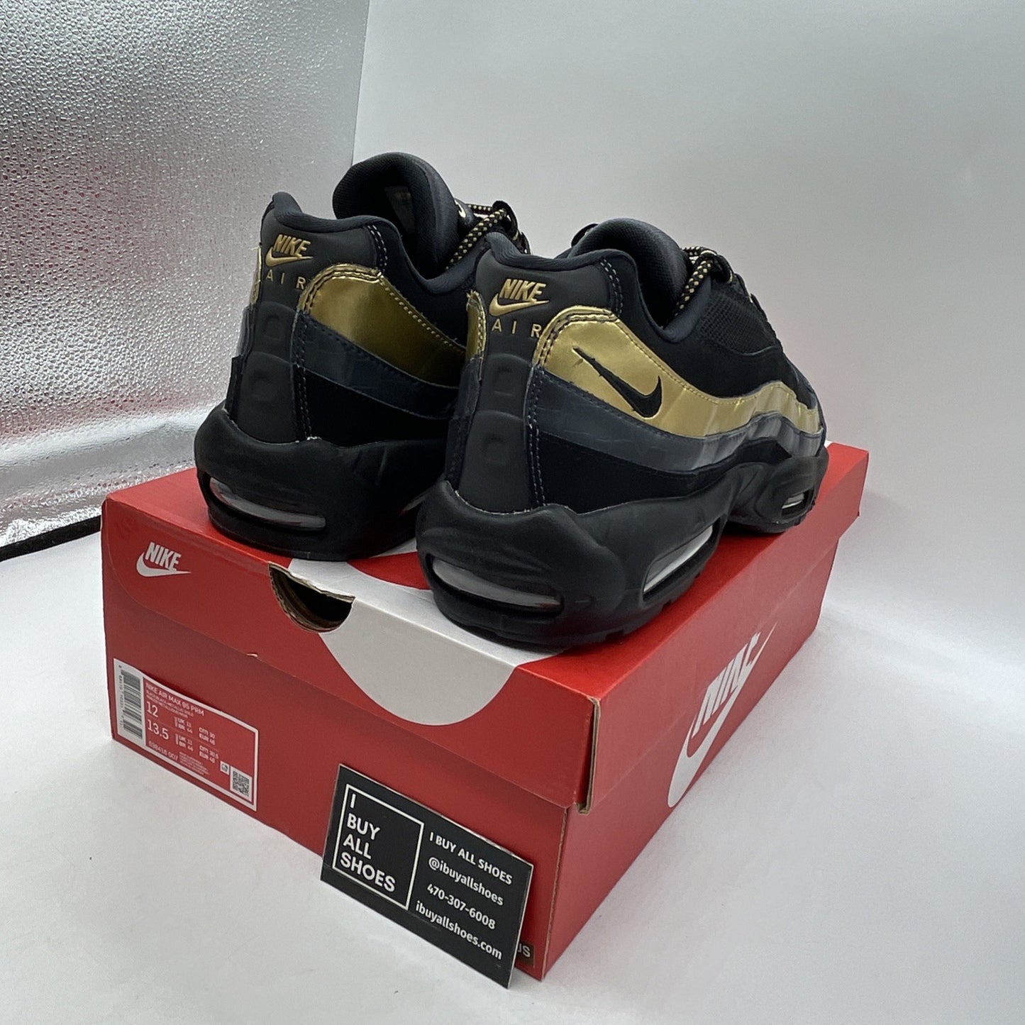 Size 12 - Nike Air Max 95 Premium Metallic Gold (538416-007)