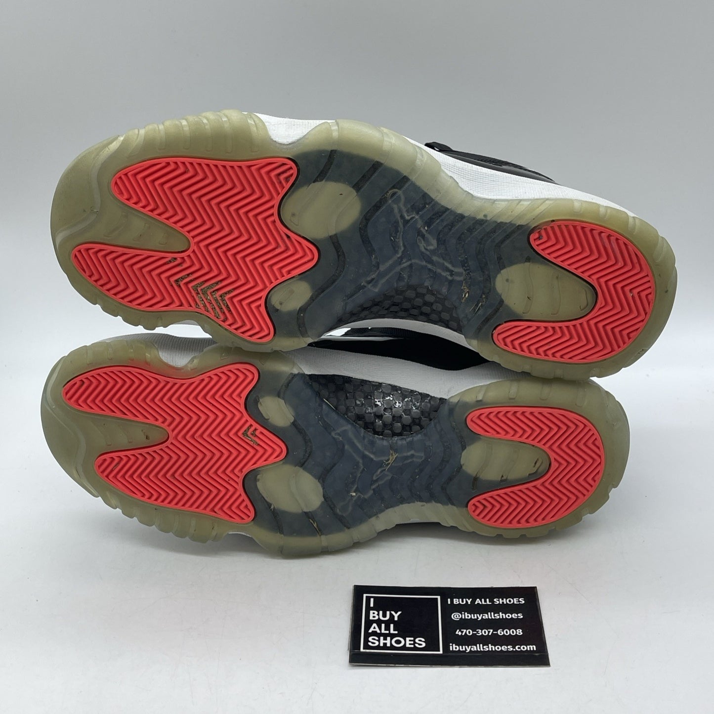 Size 9.5 - Air Jordan 11 Retro Low Infrared 23 Black (528895-023)