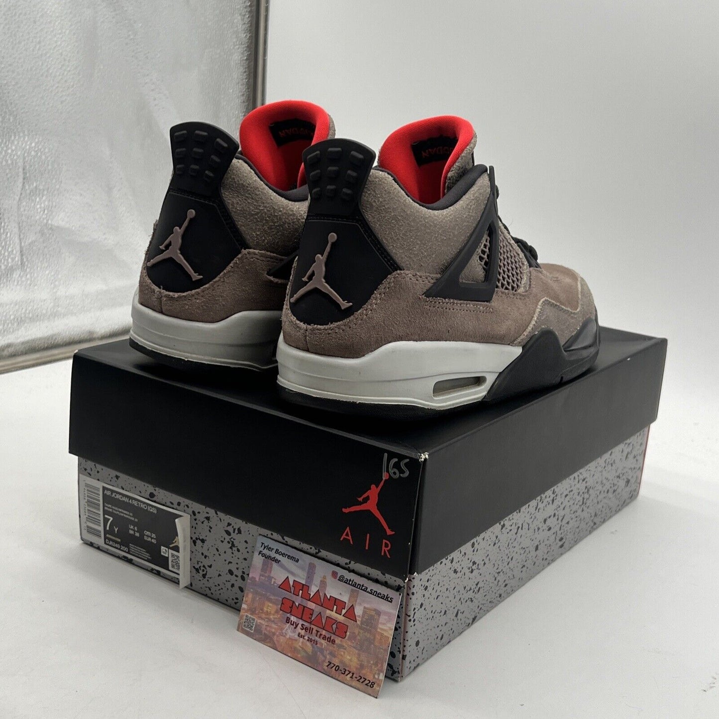 Size 7Y - Jordan 4 Retro Mid Taupe Haze Black Brown White (DJ6249-200)