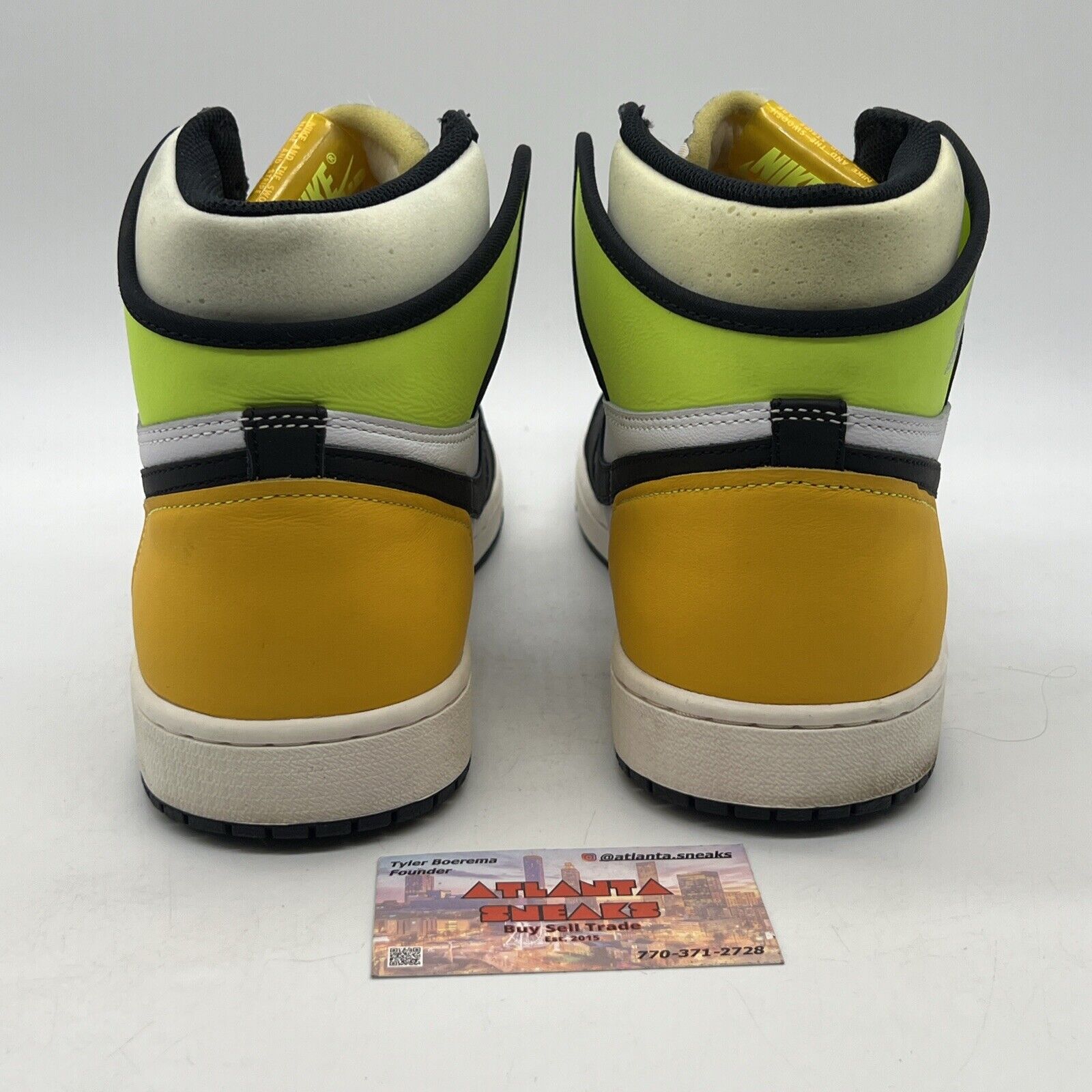 Size 13 - Jordan 1 Retro High OG Volt White Black Yellow (555088-118)