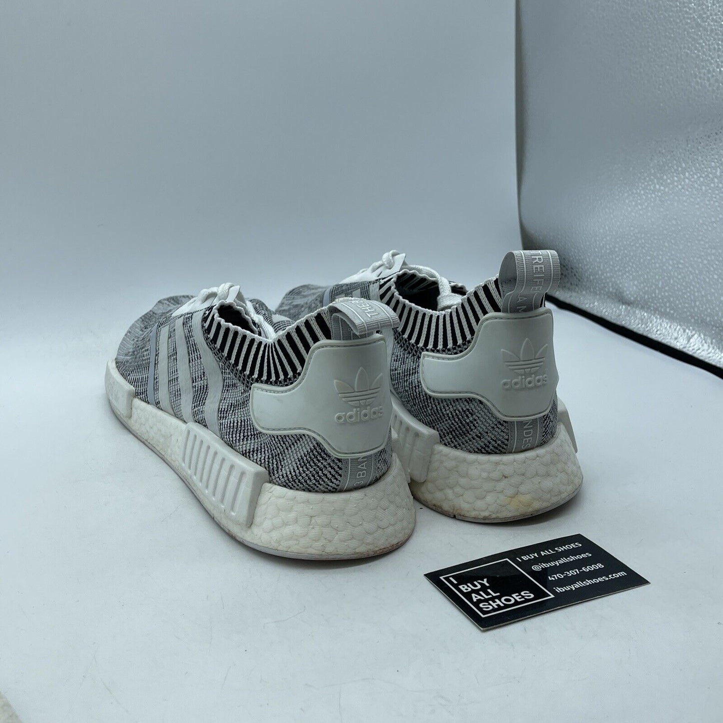 Size 13 - adidas NMD_R1 PK Oreo Black White Suede Leather (BY1911)