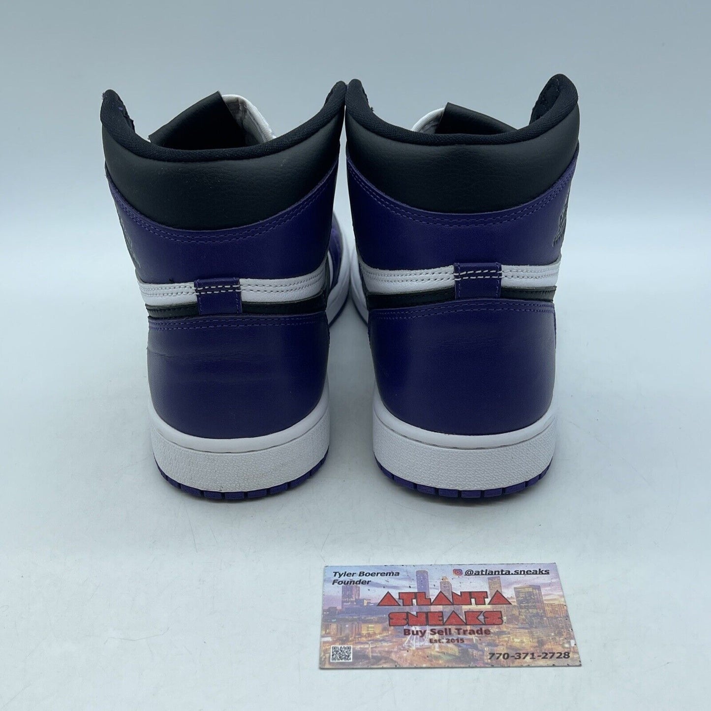 Size 8.5 - Jordan 1 Retro OG High Court Purple 2.0 Black White (555088-500)