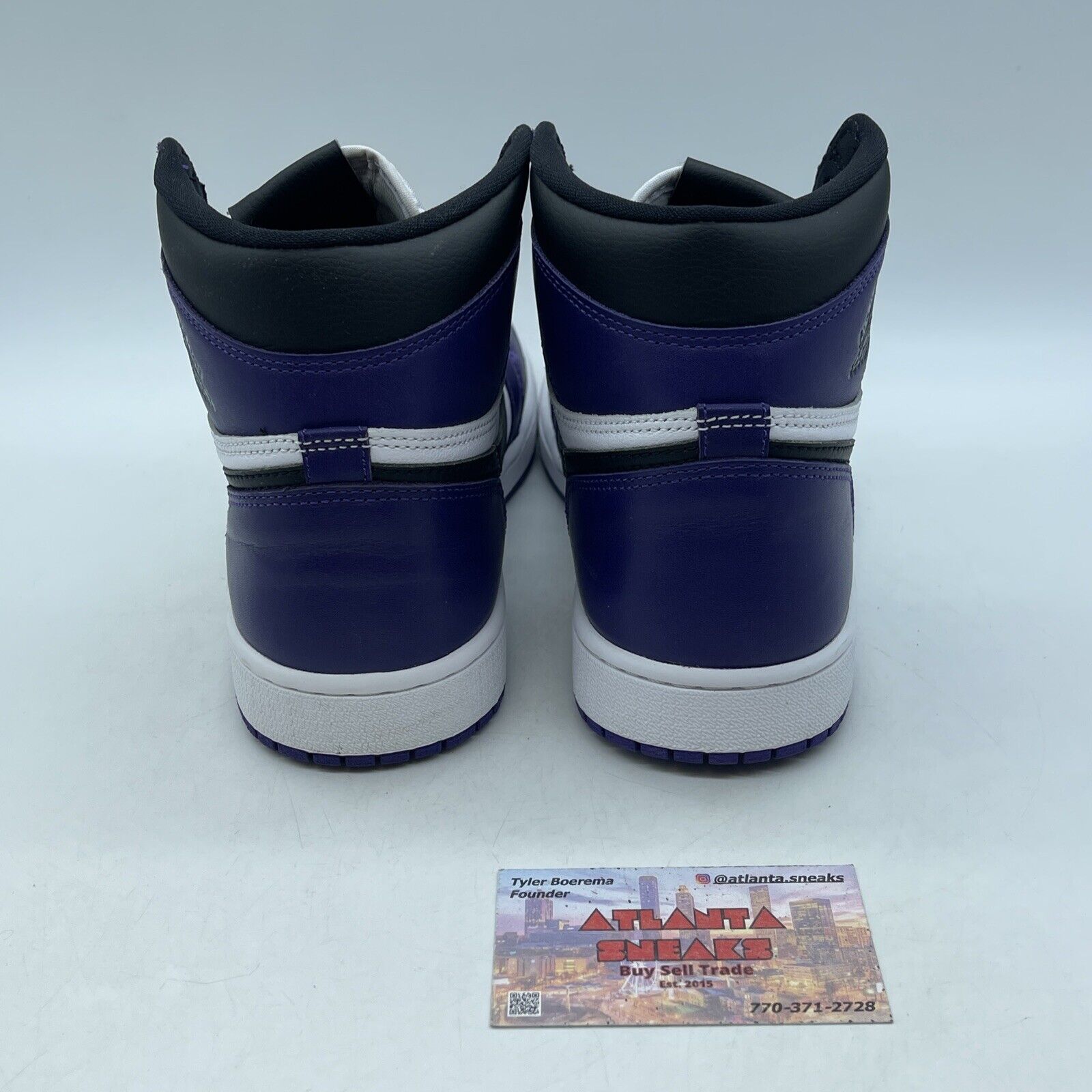 Size 8.5 - Jordan 1 Retro OG High Court Purple 2.0 Black White (555088-500)