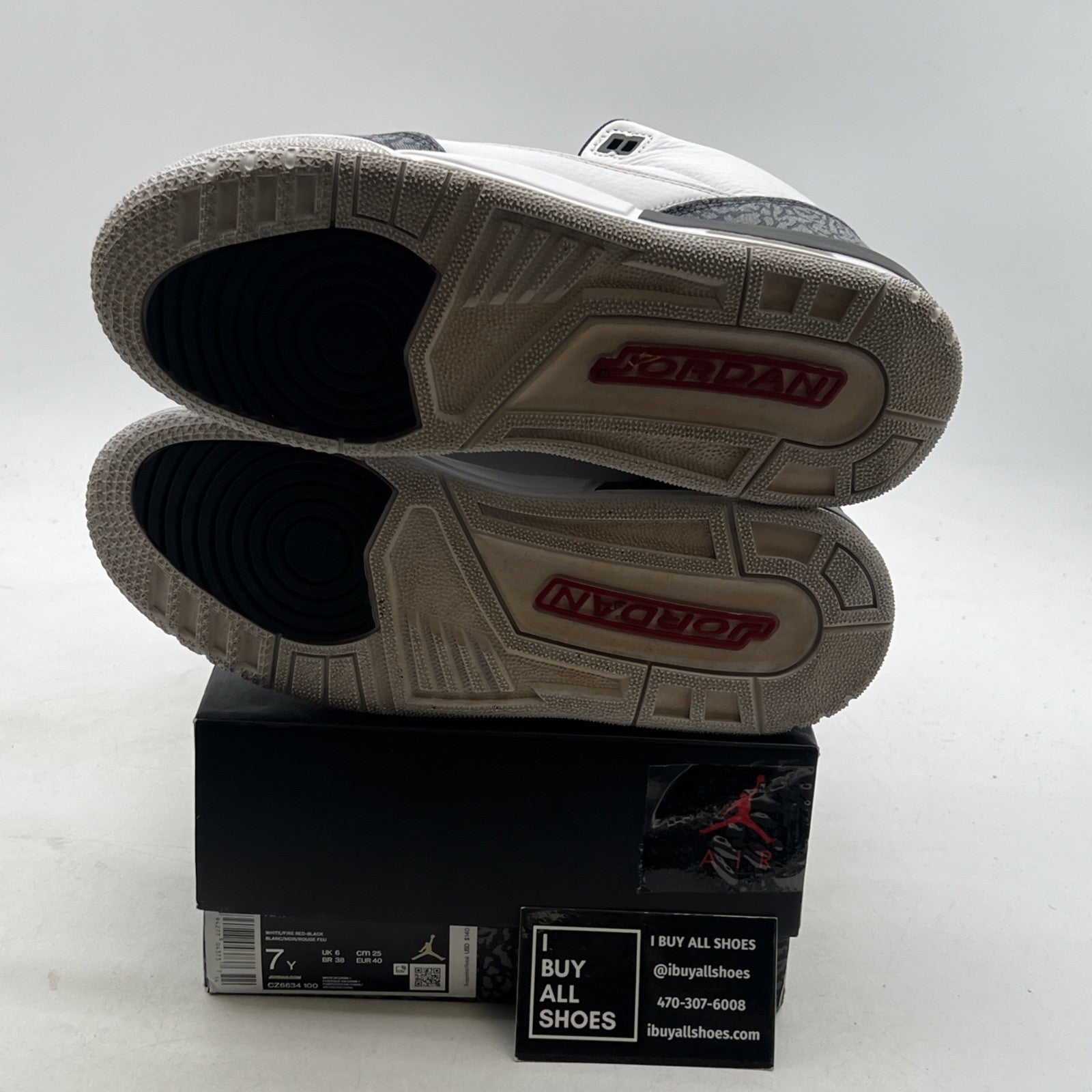Size 7 - Air Jordan 3 Retro Denim SE Fire Red 2020 (CZ6634-100)
