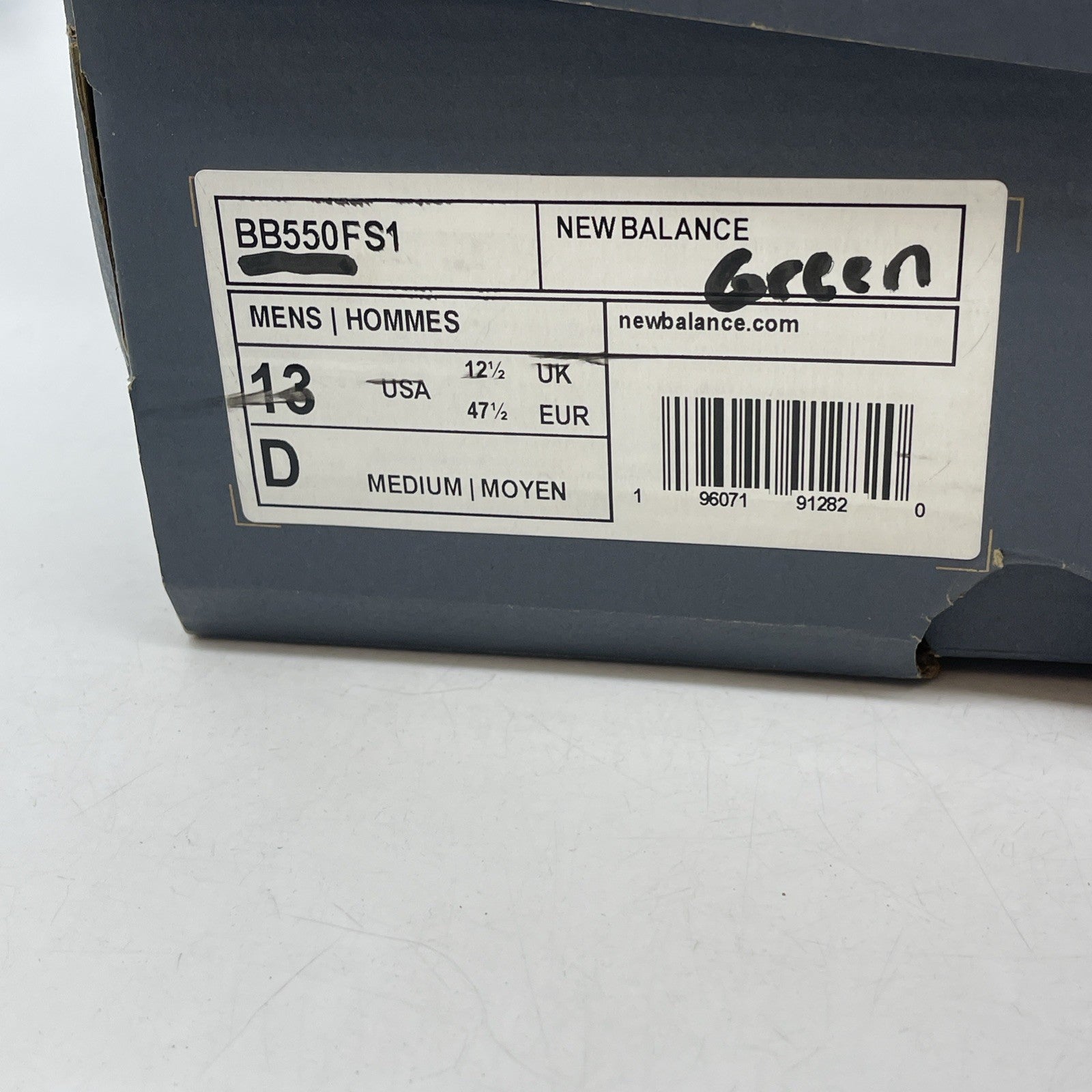 Size 13 - New Balance 550 White Mint Green (BB550FS1)