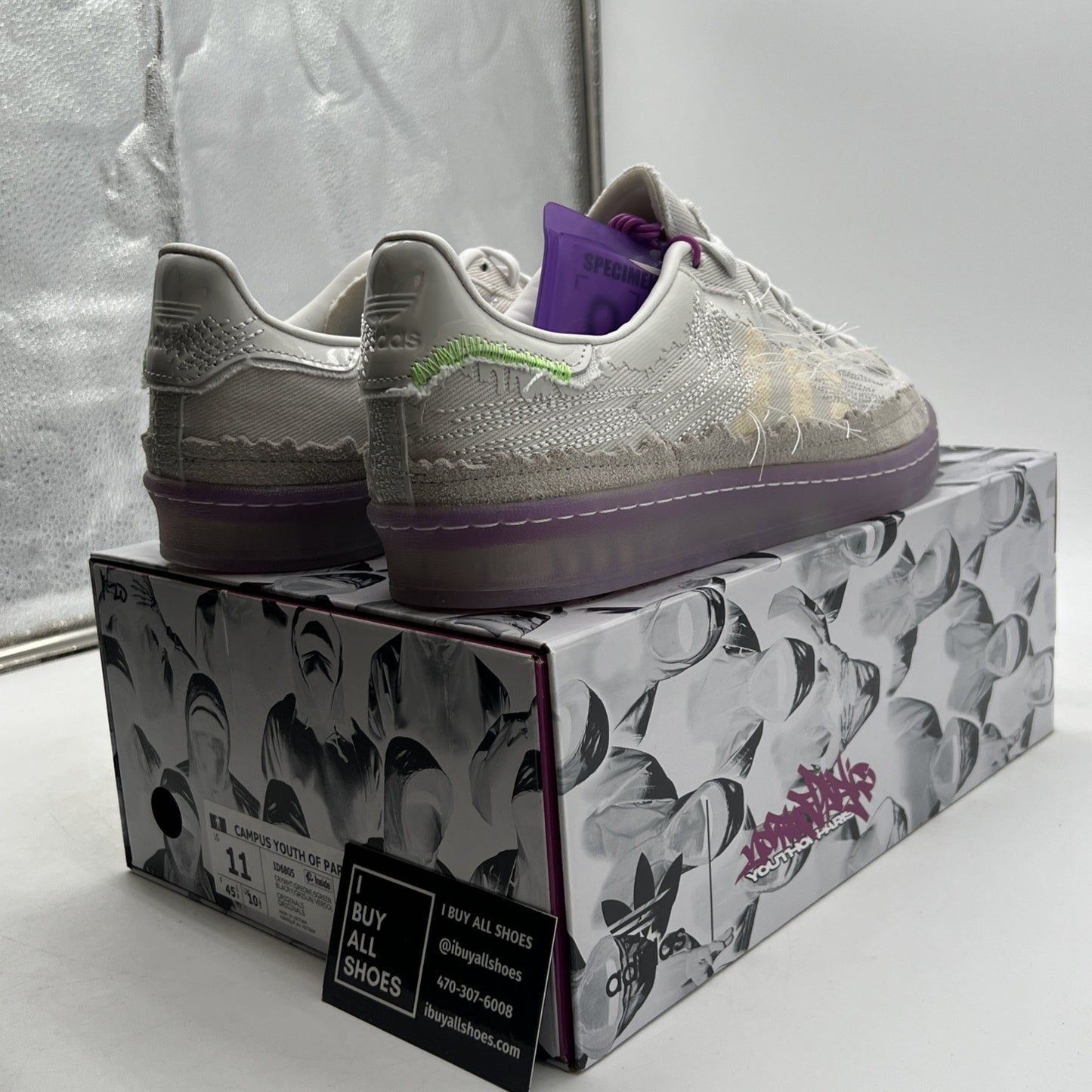 Size 11 - adidas Campus 80s x Youth of Paris Low White New (ID6805)