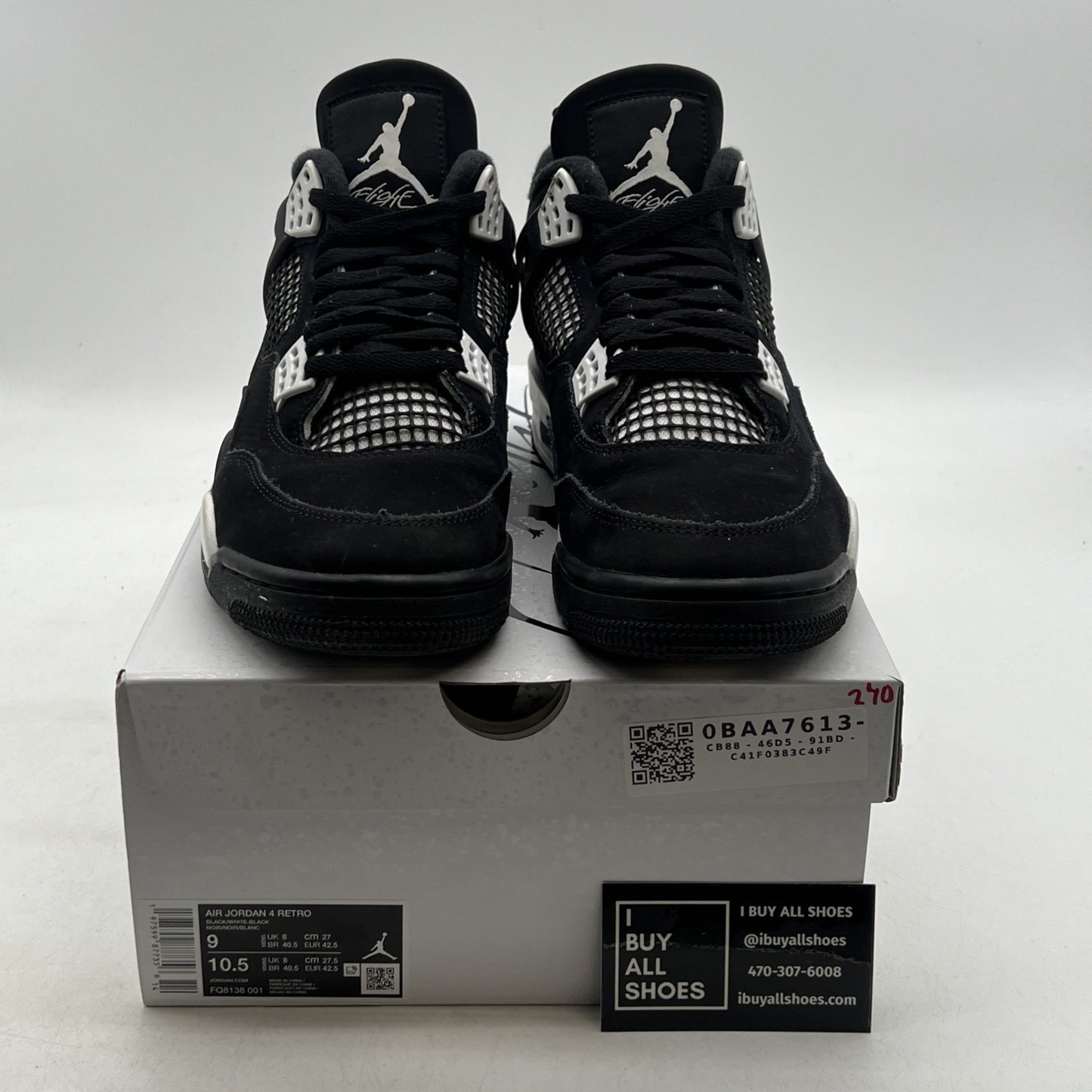Size 9 - Air Jordan 4 Retro White Thunder (FQ8138-001)
