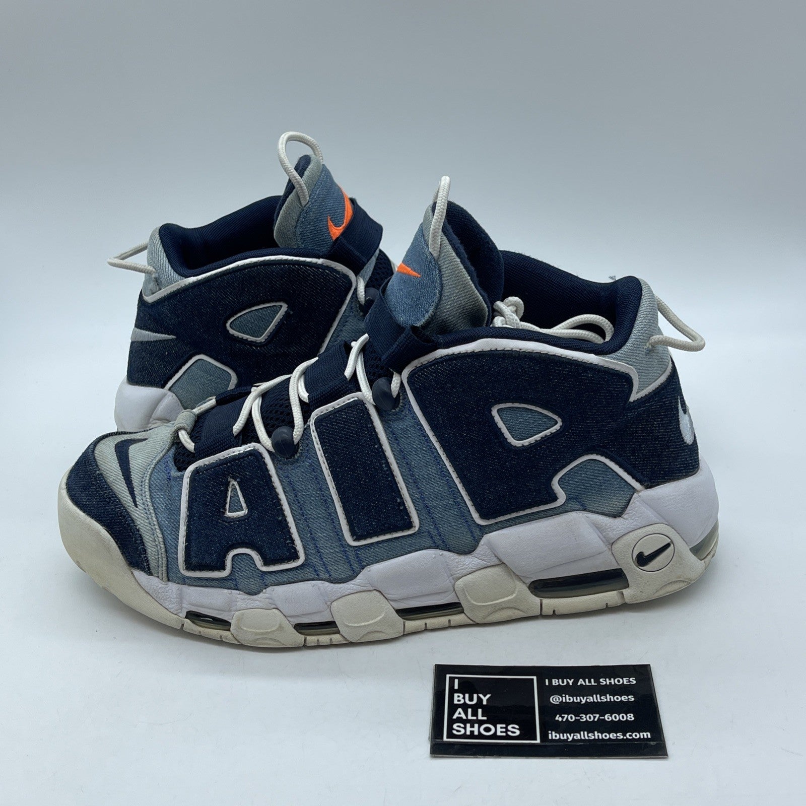 Size 10.5 - Nike Air More Uptempo 96 Denim Blue White Suede (CJ6125-100)