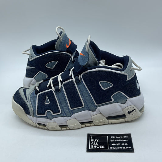 Size 10.5 - Nike Air More Uptempo 96 Denim Blue White Suede (CJ6125-100)