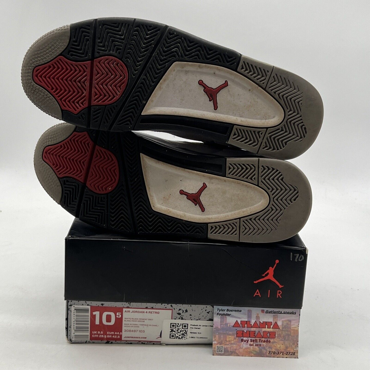 Size 10.5 - Air Jordan 4 Retro Cement 2012 (308497-103)