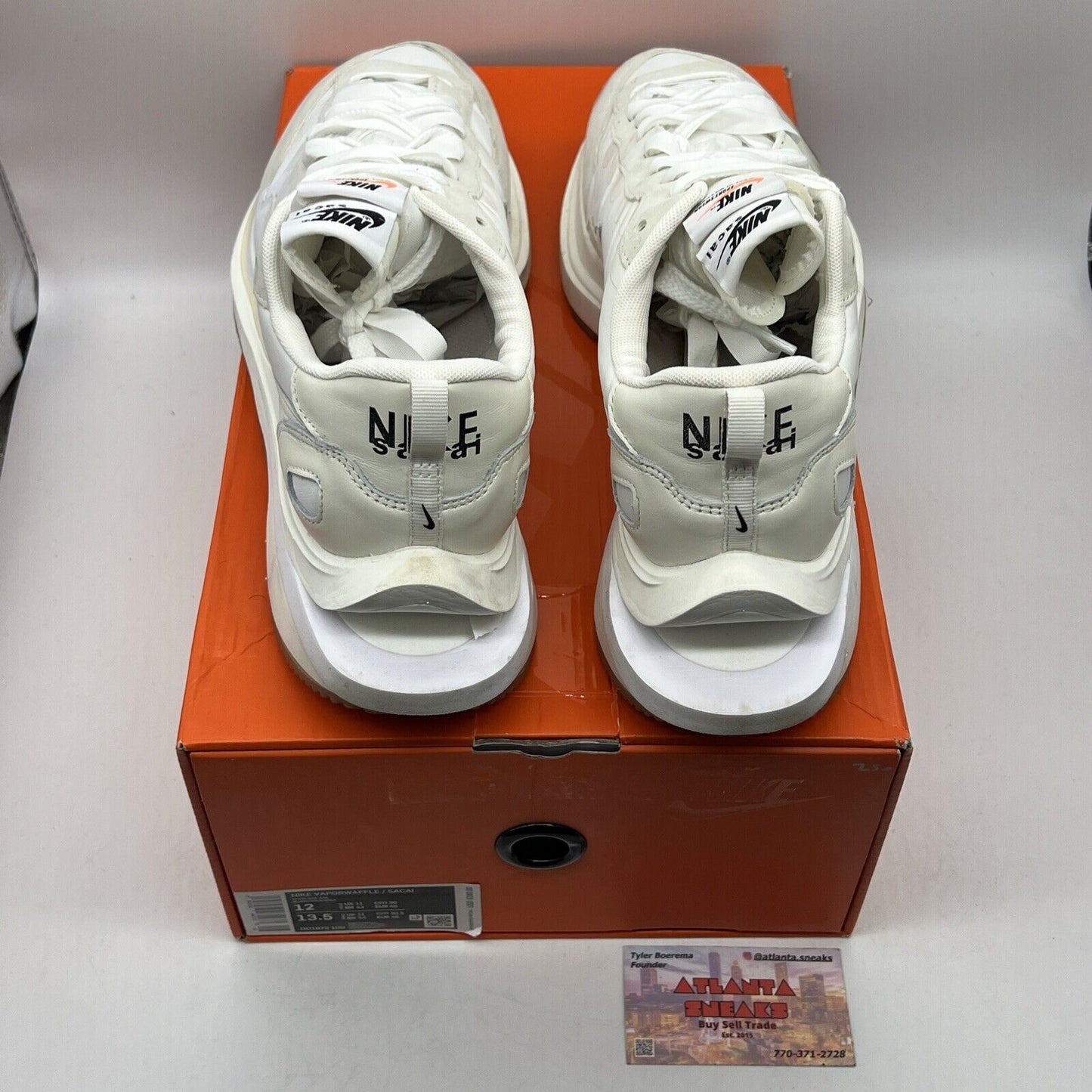 Size 12 - Nike sacai x VaporWaffle Sail Gum Suede Leather (DD1875-100)