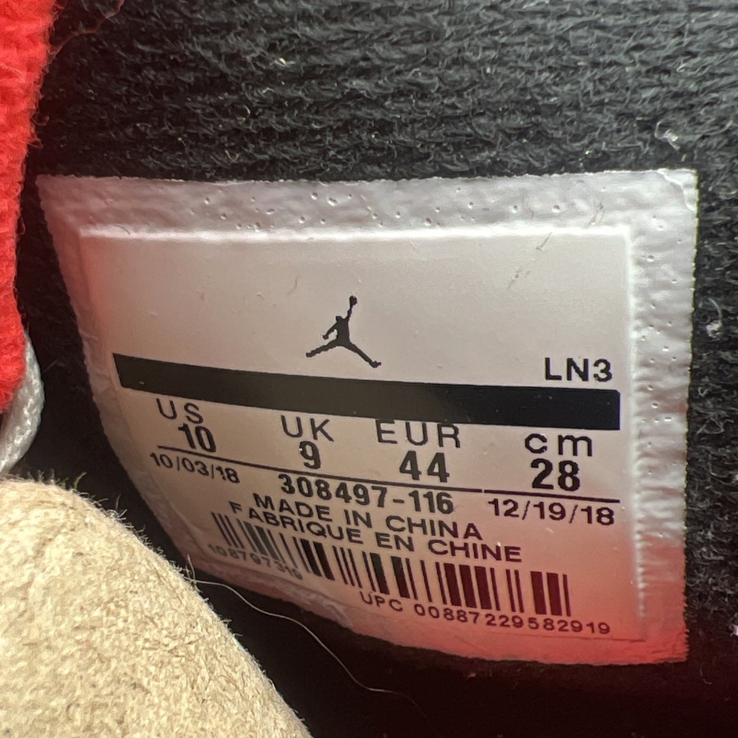 Size 10 - Air Jordan 4 Retro Pale Citron, Bright Crimson 2019 (308497-116)