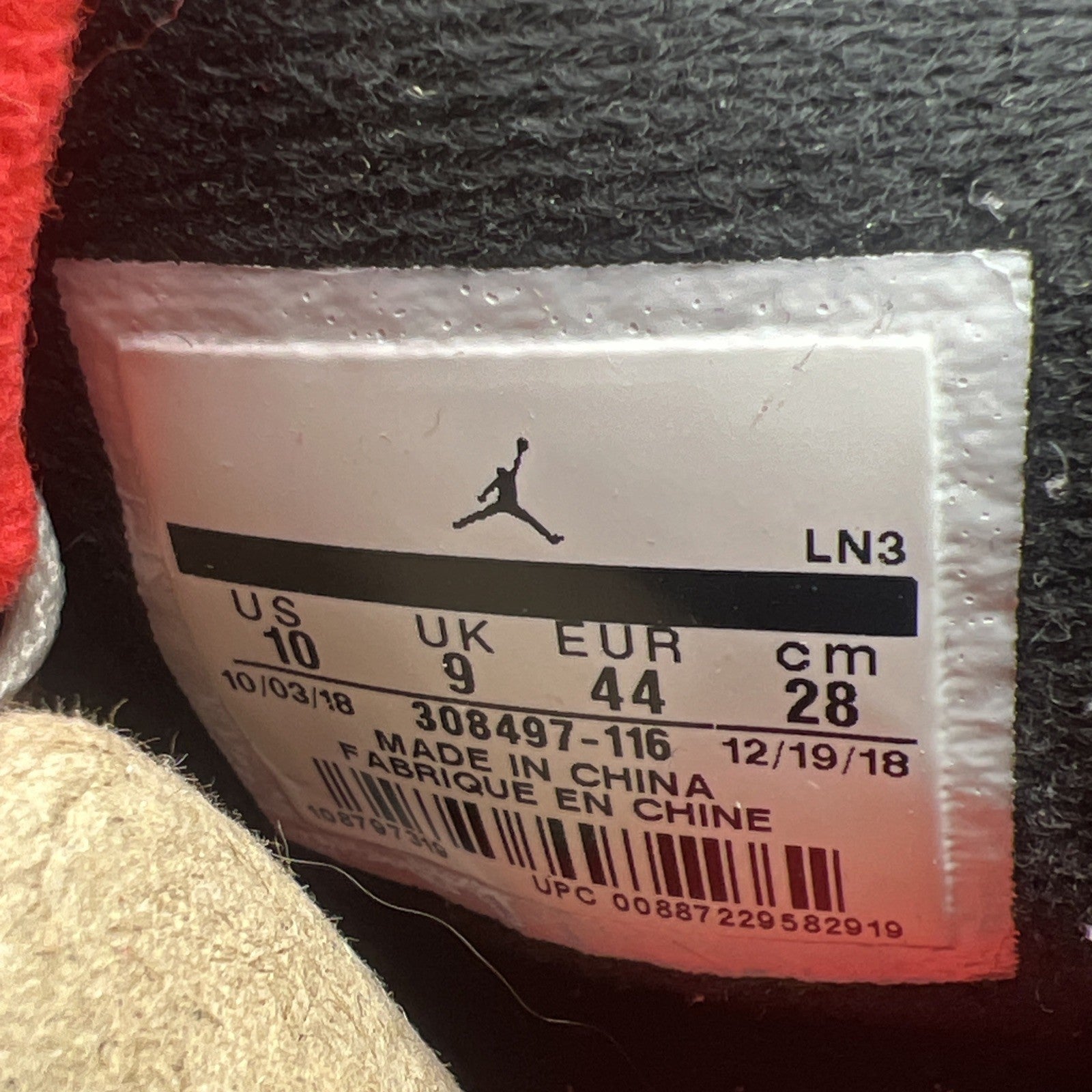Size 10 - Air Jordan 4 Retro Pale Citron, Bright Crimson 2019 (308497-116)