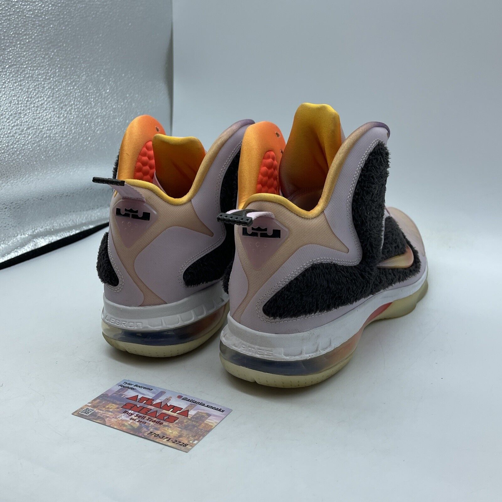 Size 10 - Nike LeBron 9 Regal Pink Brown Orange Suede Leather (DJ3908-600)