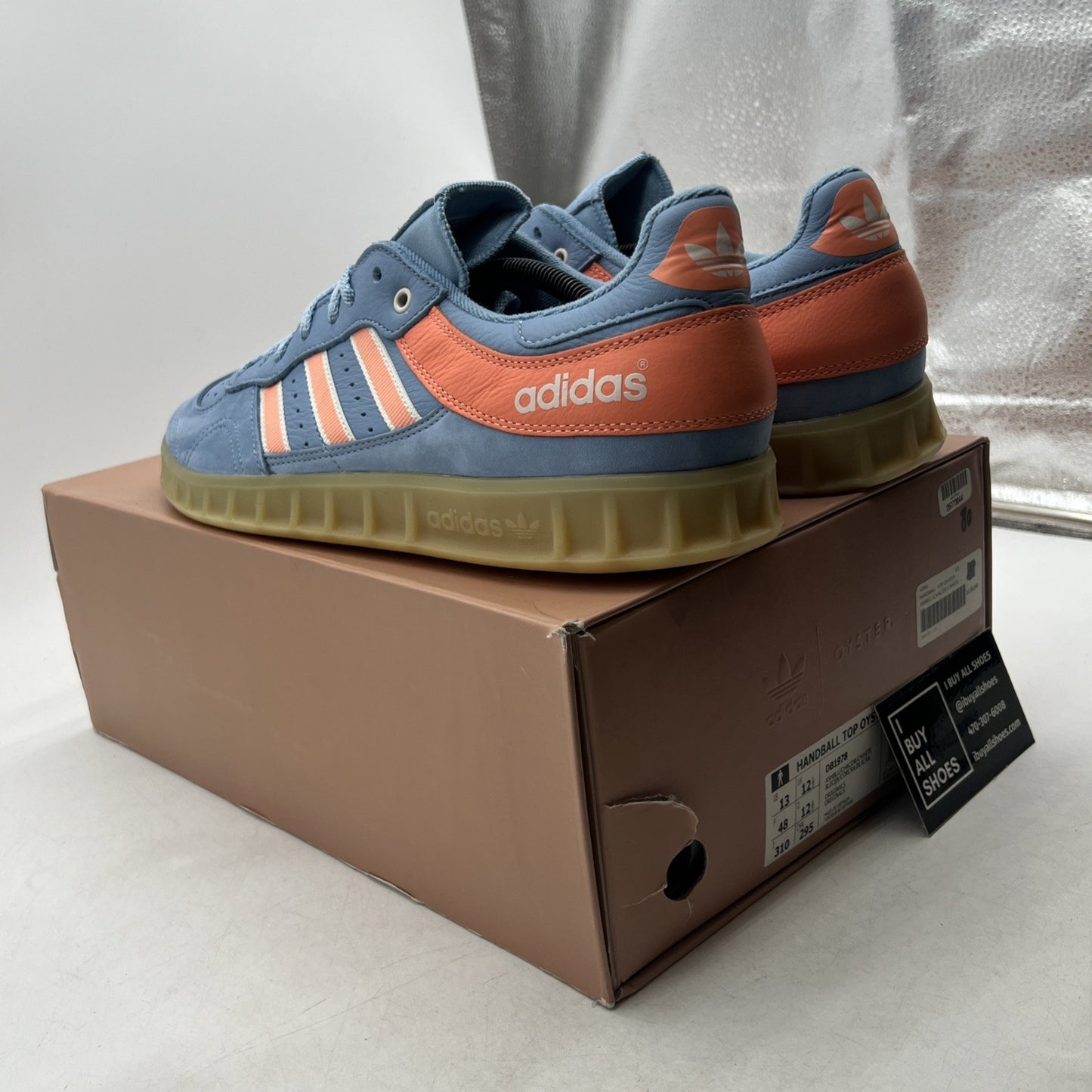Size 13 - Adidas Oyster Holdings x Handball Top Ash Blue (DB1978)