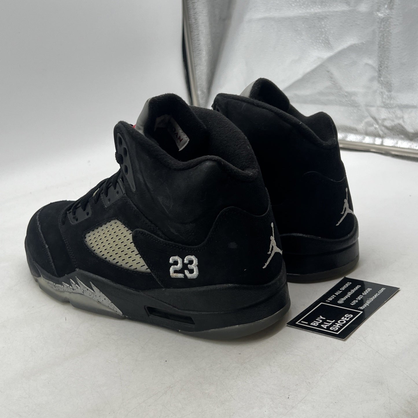 Size 11.5 - Air Jordan 5 Retro 2011 Black Metallic (136027-010)