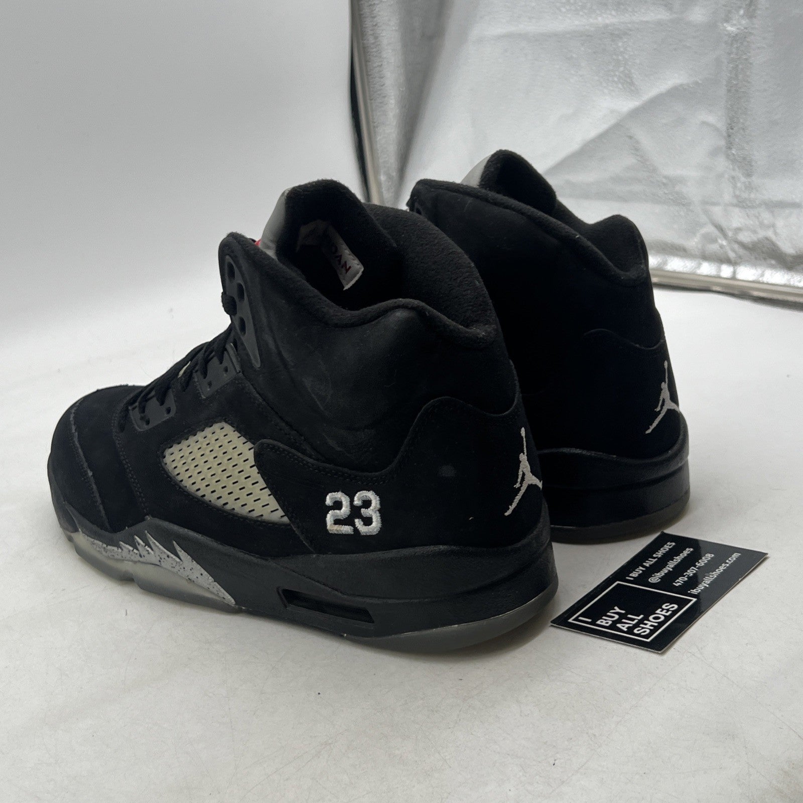 Size 11.5 - Air Jordan 5 Retro 2011 Black Metallic (136027-010)