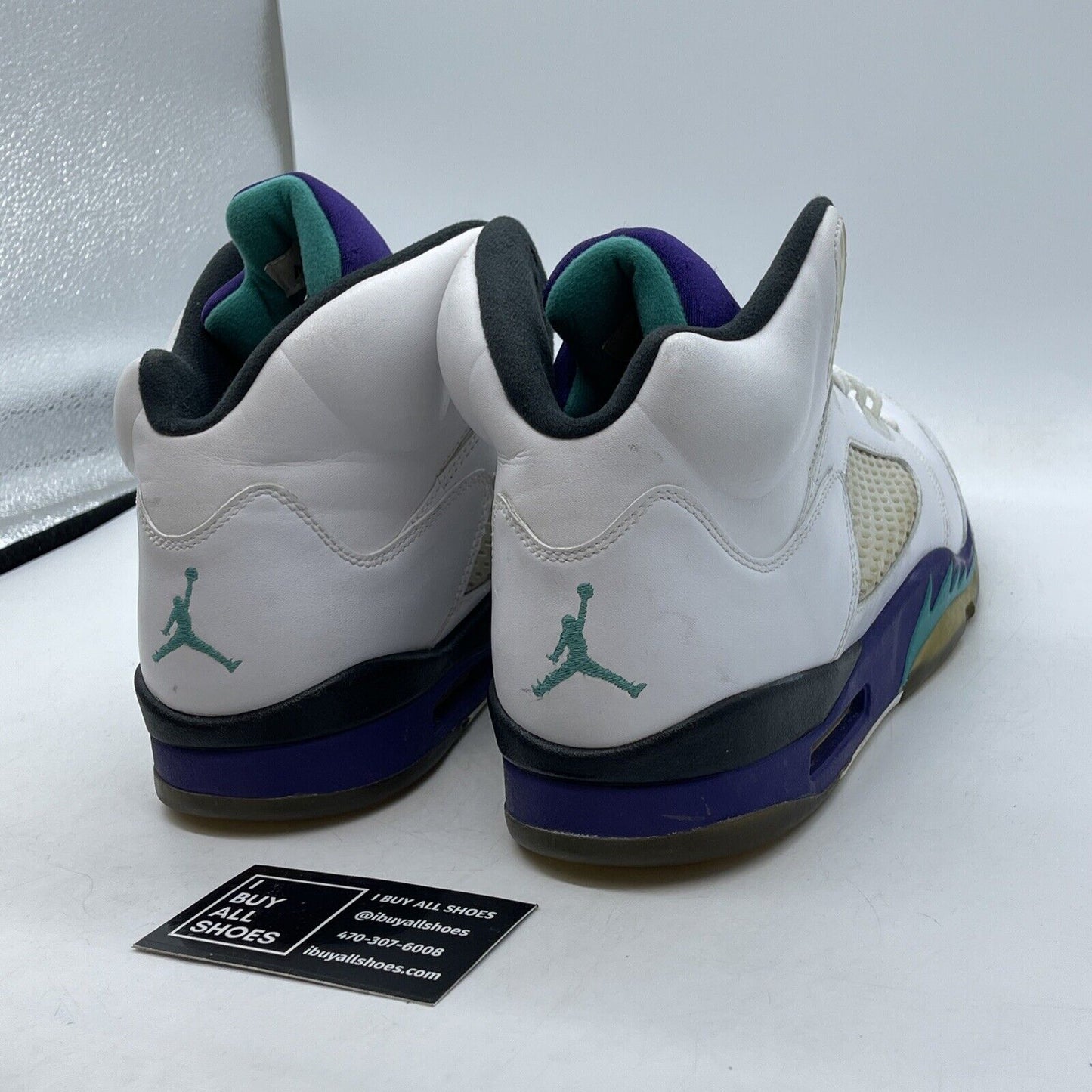 Size 10.5 - Jordan 5 Retro Grape 2013 White Purple Black Leather (136027-108)
