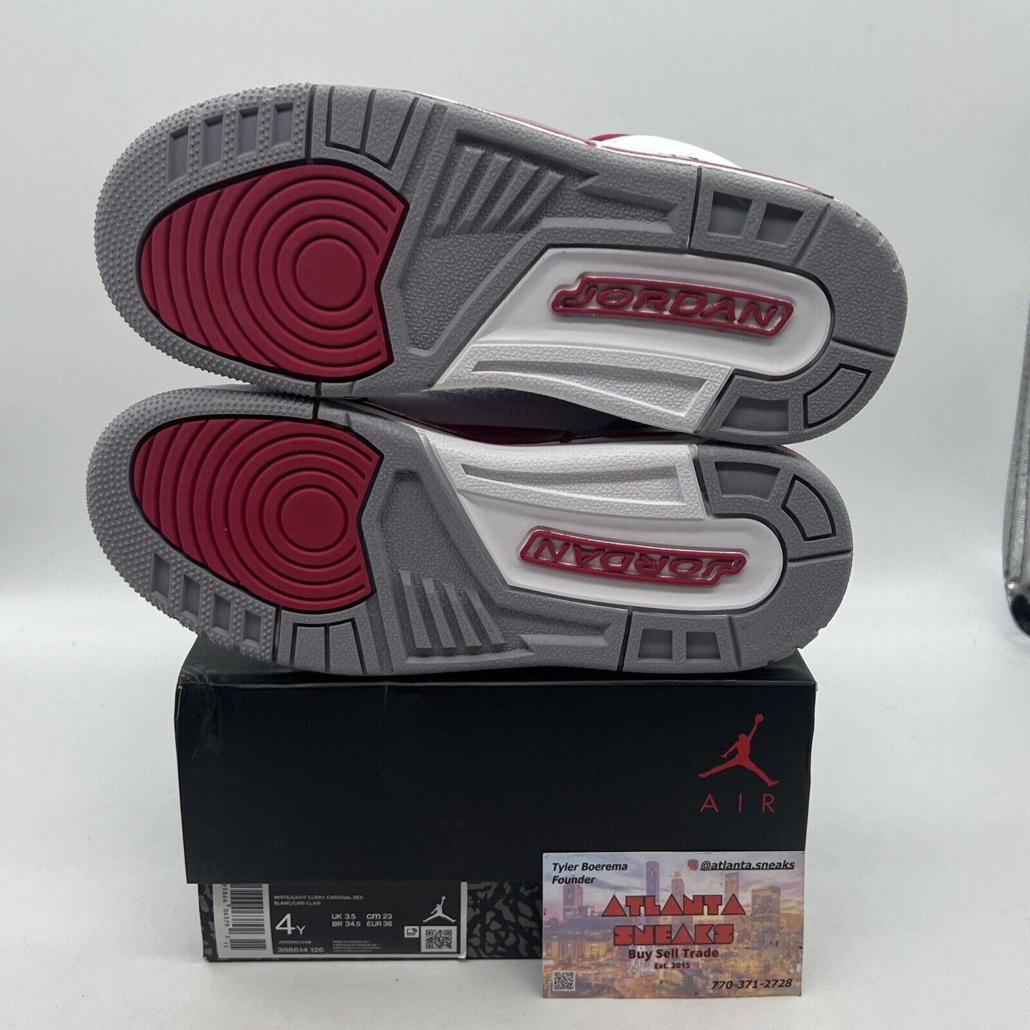 Size 4Y - Jordan 3 Retro Mid Cardinal Red Brand New Og All