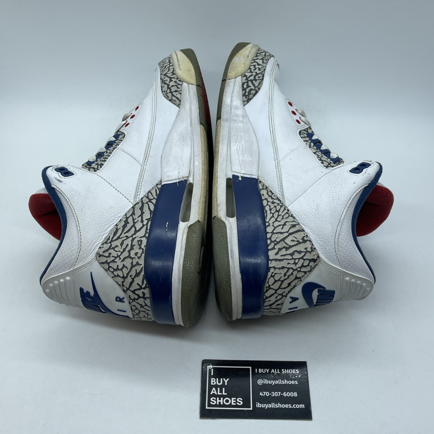 Size 11 - Jordan 3 Retro OG Mid True Blue White Grey Suede Leather (854262-106)