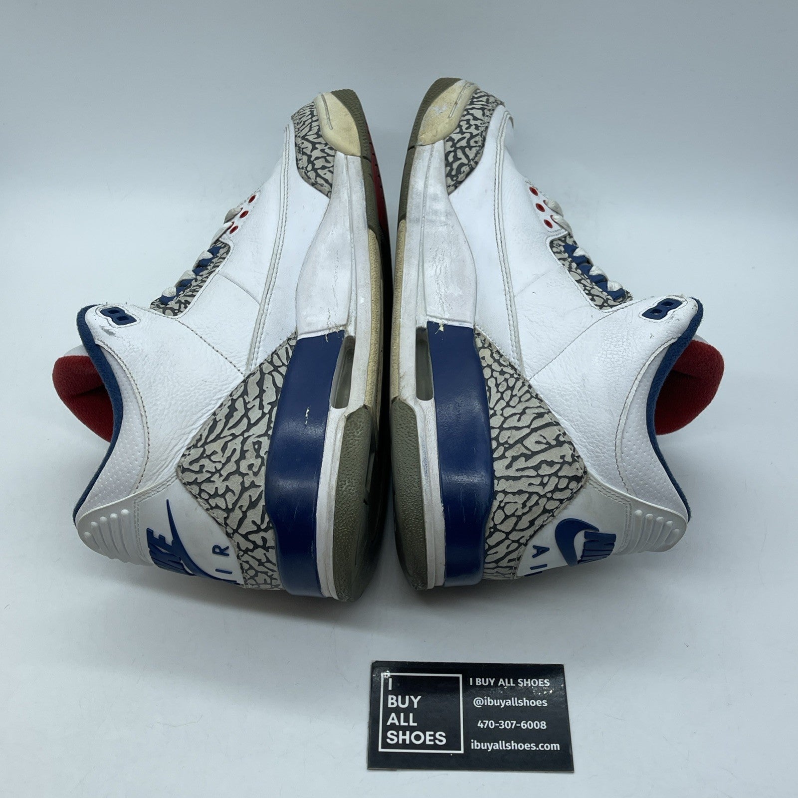 Size 11 - Jordan 3 Retro OG Mid True Blue White Grey Suede Leather (854262-106)