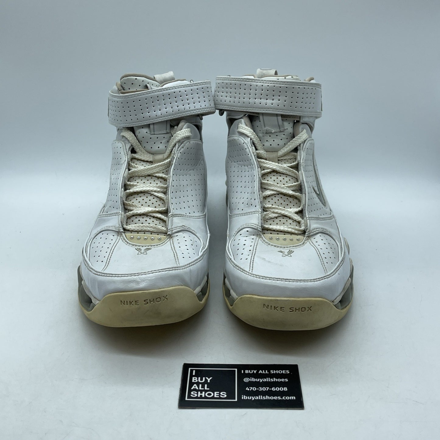 Size 13 -2005 Nike Shox USP White Perforated Basketball Shoes (311738-102)