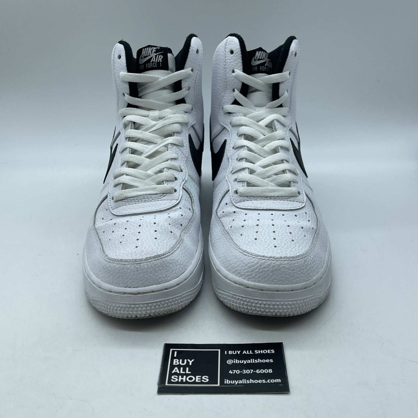 Size 12 - Nike Air Force 1 White Black Leather (CT2303-100)