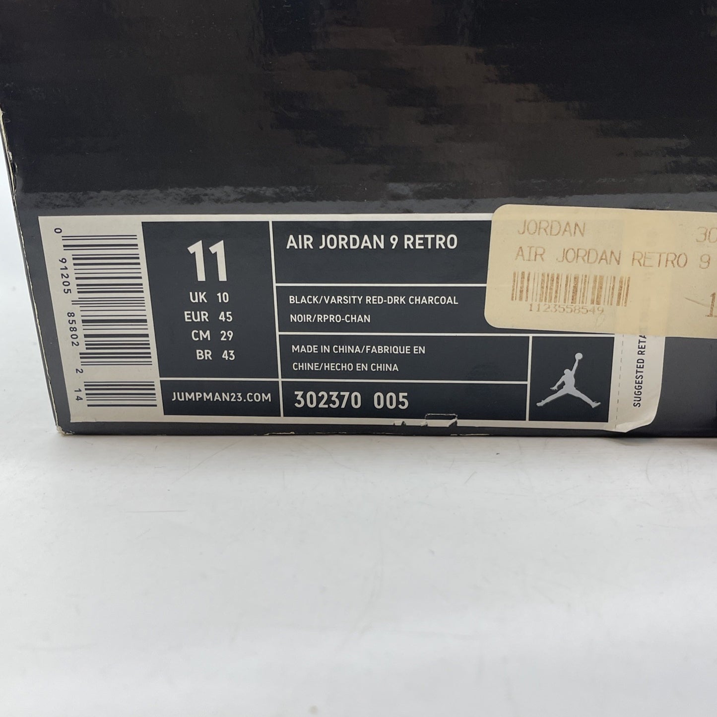 Size 11 - Air Jordan 9 Retro 2010 Charcoal Grey Black Suede (302370-005)