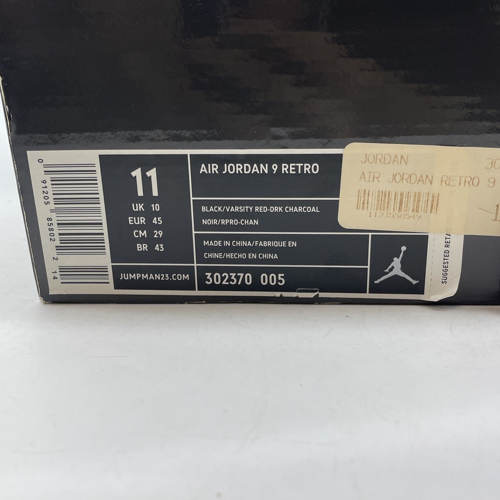 Size 11 - Air Jordan 9 Retro 2010 Charcoal Grey Black Suede (302370-005)