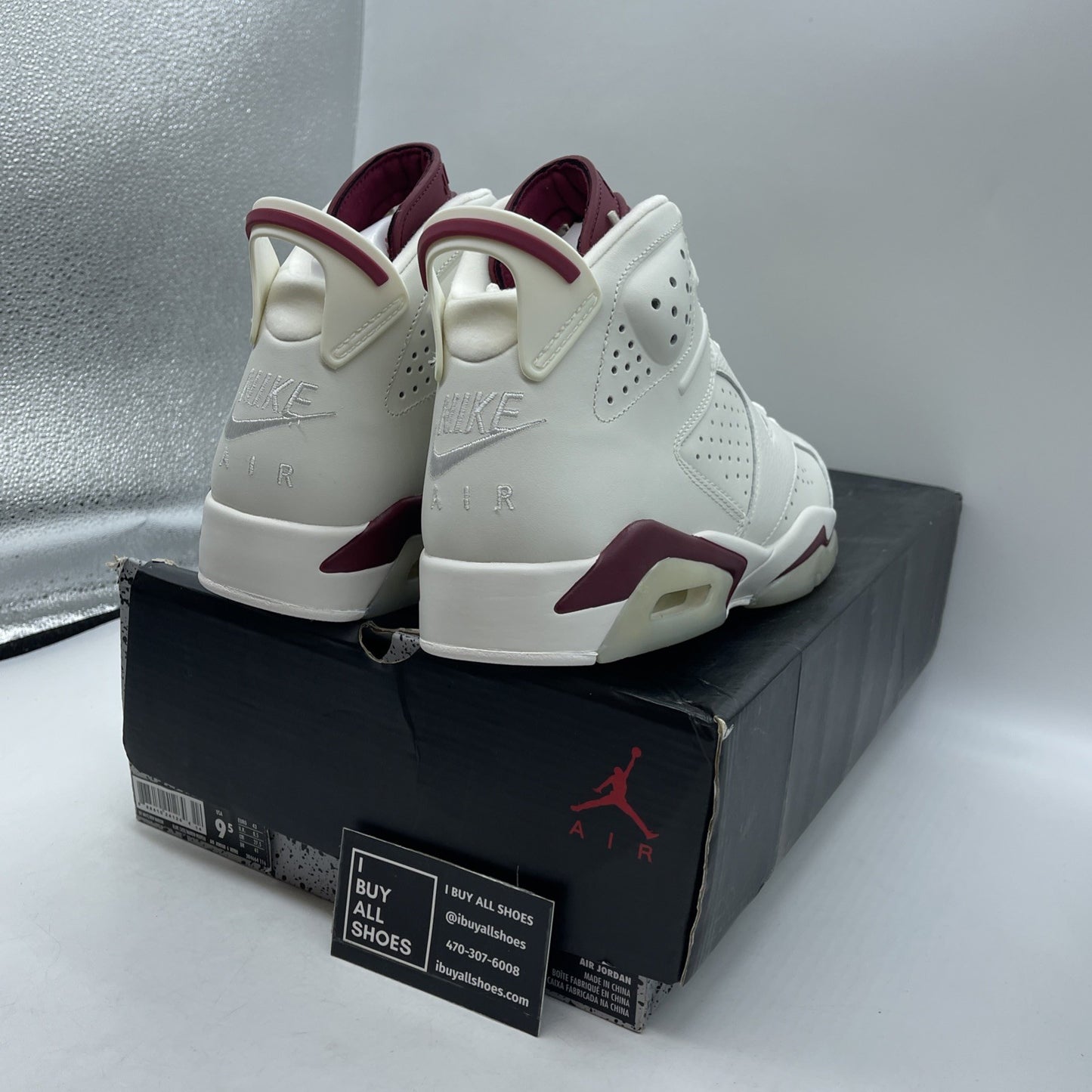 Size 9.5 - Air Jordan 6 Retro 2015 Maroon (384664-116)