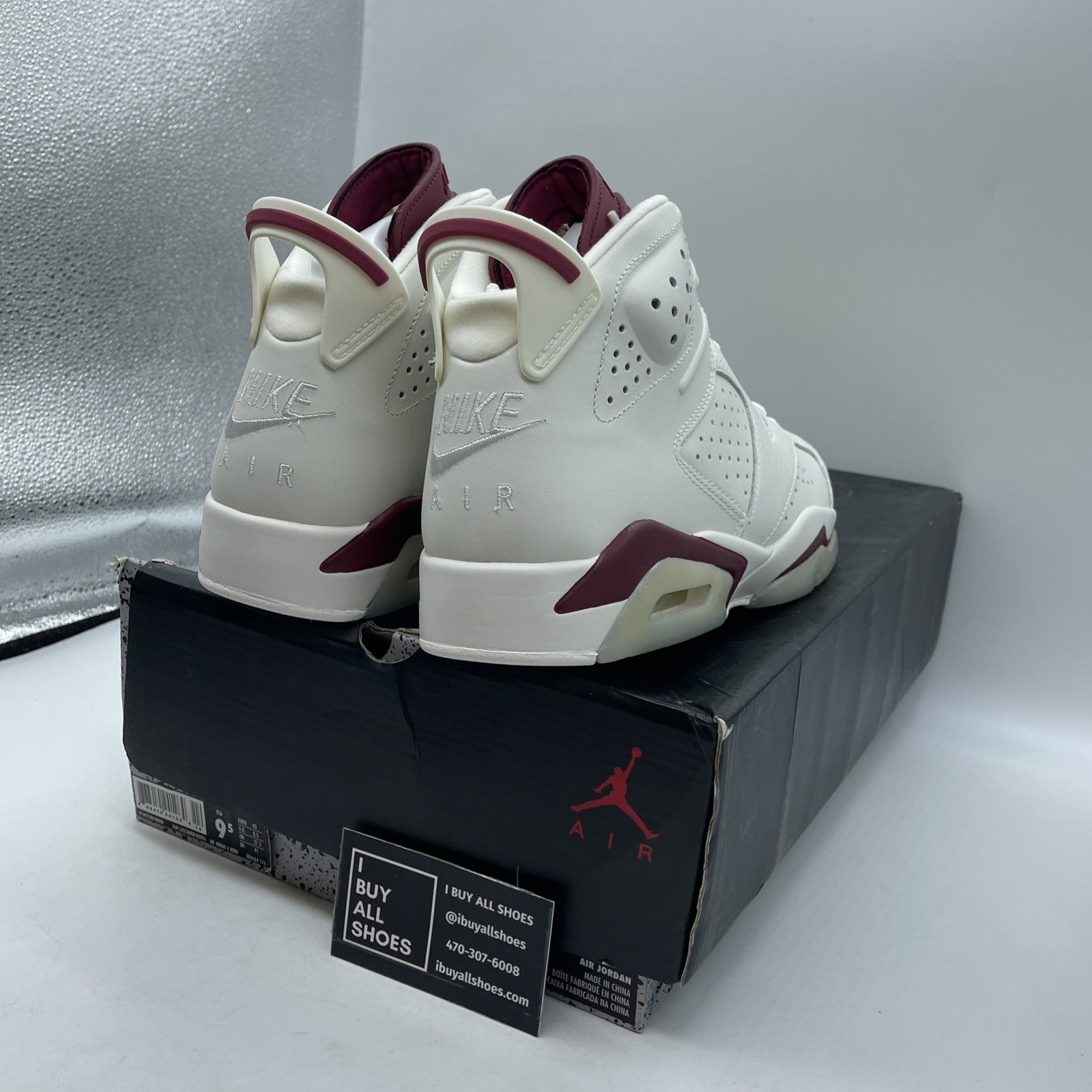 Size 9.5 - Air Jordan 6 Retro 2015 Maroon (384664-116)