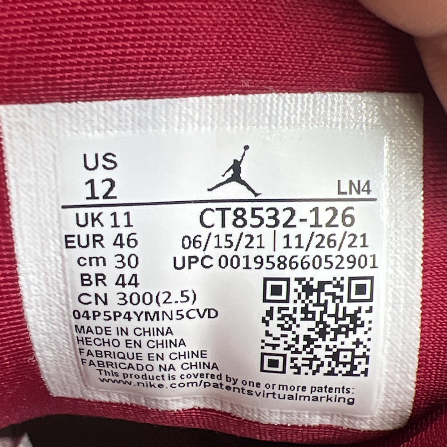 Size 12 - Air Jordan 3 Retro Mid Cardinal Red (CT8532-126)