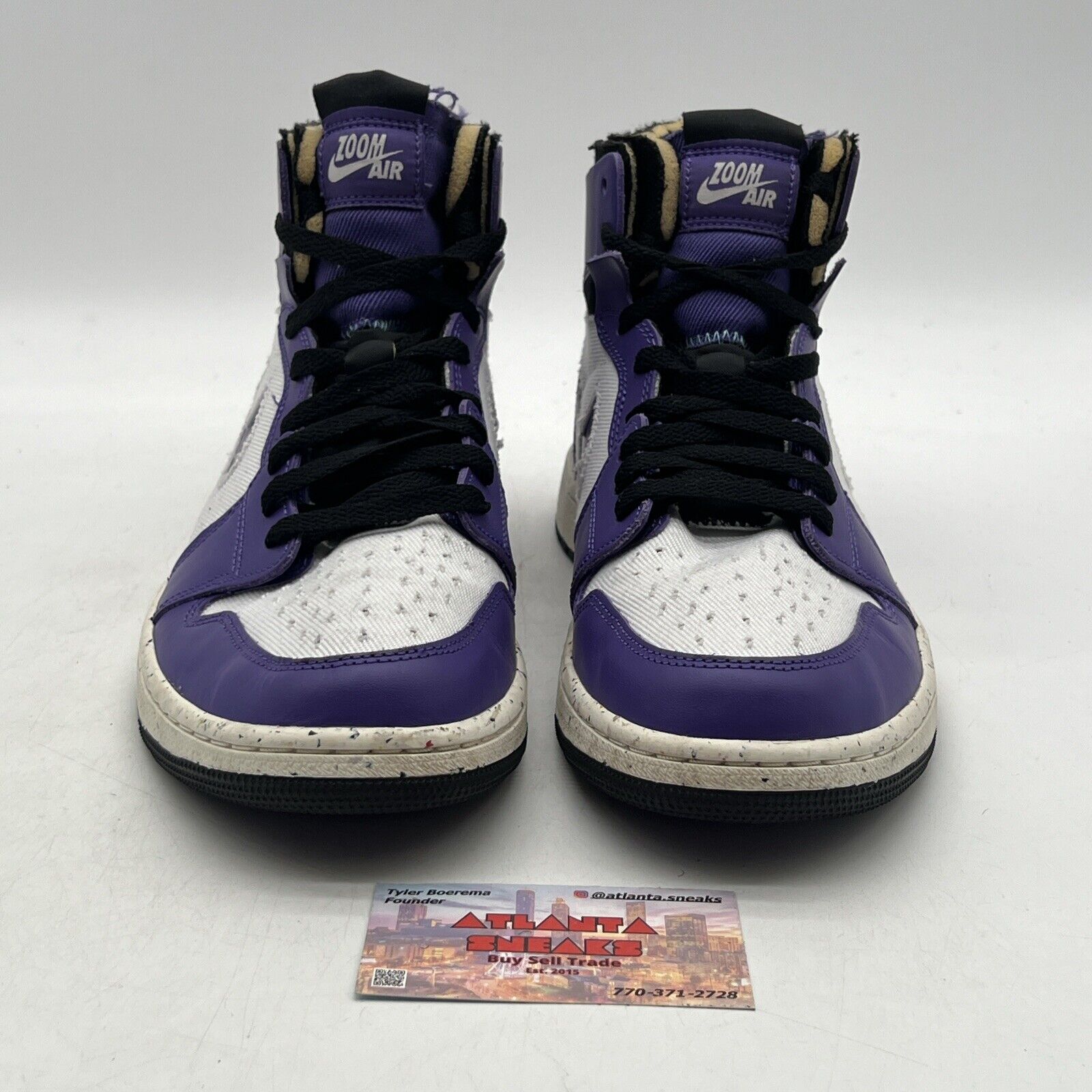 Size 11 - Air Jordan 1 Zoom Comfort High Crater Purple Black White (CT0978-501)
